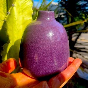 Vintage Heath Ceramics eggplant purple bud vase